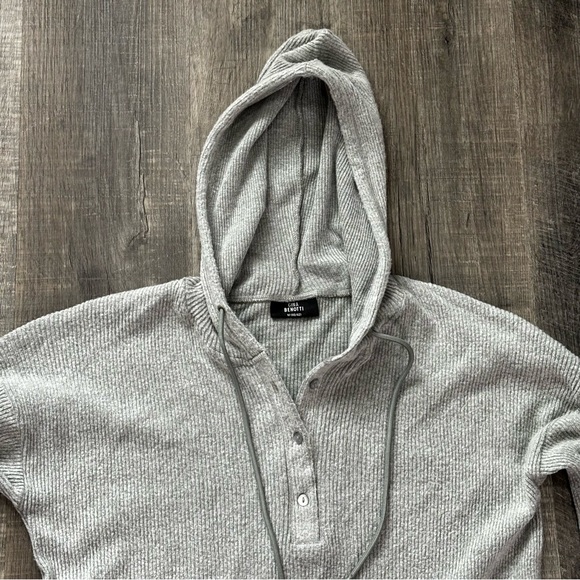 Gina Benotti - 1/4 button pullover hoodie, EUC - Picture 3 of 7